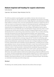 Nature-inspired self-healing for organic electronic