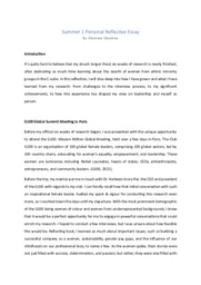 Summer 1 Reflective Essay 