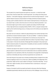 Reflective Report - Summer 2023