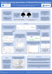 Research Poster - Machine Learning Symmetries of Classical Mechanical Systems