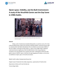 Queer Space, Visibility, and the Built Environment.