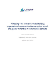 Protecting the "Invisible": Violence Against Sexual and Gender Minorities in Humanitarian Contexts