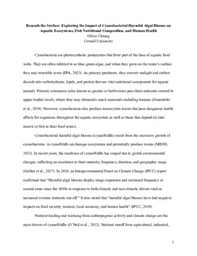 Beneath the Surface: Exploring the Impact of Cyanobacterial Harmful Algal Blooms on Aquatic Ecosystems, Fish Nutritional Composition, and Human Health