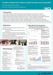 Research Outputs: Poster on Voice Training & Listening Effort