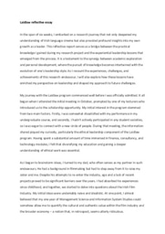 Laidlaw Summer 1 Reflective Essay