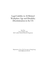 Legal Liability in AI-Related Workplace Age and Disability Discrimination in the US