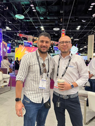 Happy in Avixa Booth during Infocomm Orlando 2023