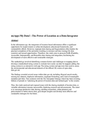 m(App) My Data! : The Power of Location as a Data Integrator