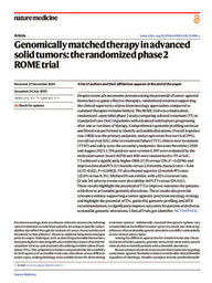Genomically matched therapy in advanced solid tumors: the randomized phase 2 ROME trial