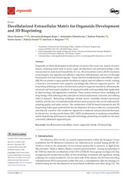 Decellularized Extracellular Matrix for Organoids Development and 3D Bioprinting