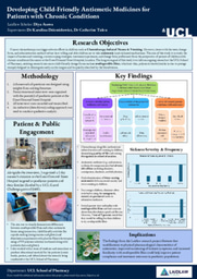 Laidlaw Summer 1 Poster - Developing Child-Friendly Antiemetic Medicines for Patients with Chronic Conditions