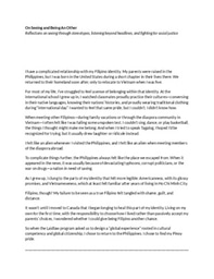 On Seeing and Being An Other