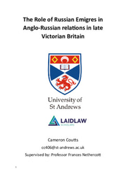 Essay - The Role of Russian Emigres in  Anglo-Russian relations in late  Victorian Britain