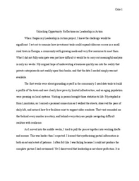 Unlocking Opportunity: Reflections on Leadership in Action