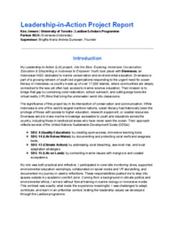 Kira Jensen: Leadership-in-Action Project Report