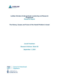 The History, Causes and Future of the Haredi Problem in Israel