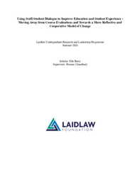 Using Staff-Student Dialogue to Improve Education and Student Experience - Moving Away from Course Evaluations and Towards a More Reflective and Cooperative Model of Change