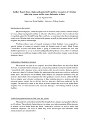 Race, religion and gender in US politics