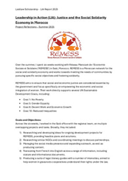 LiA Reflection -  Justice and the Social Solidarity Economy in Morocco