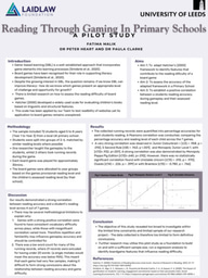 Reading Through Gaming in Primary Schools- Research Poster