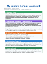 Laidlaw Scholar Journey