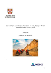 Leadership in Action Report: Reflections on a Psychology & Mental Health Placement in Jaipur, India