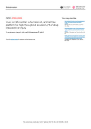 Liver-on-Micropillar: a humanized, animal-free platform for high-throughput assessment of drug-induced liver injury
