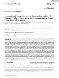 Evaluation of Acute Exposure to Combustible and Novel Tobacco Products Using an In Vitro Human Airway Organ Tissue Equivalent Model