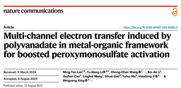 Polyvanadate in metal-organic framework boosting peroxymonosulfate activation