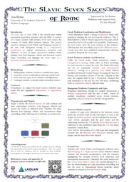 Research Poster: The Slavic Seven Sages of Rome