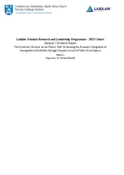 The Grass Isn’t Greener on the Others’ Side: Examining the Economic Integration of Immigrants in Stockholm through Unequal Access to Public Green Spaces 