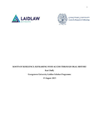 Laidlaw Research Paper: Roots of Resilience