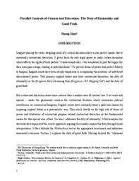 Parallel Controls of Contractual Discretion: The Duty of Rationality and Good Faith