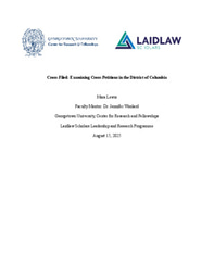 Research Paper: Cross-Filed: Examining Cross-Petitions in the District of Columbia