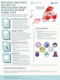 Beyond the Test: Access to Specialized High Schools in New York City