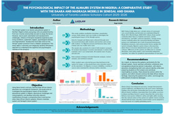 Research Poster on The Psychological Impact of the Almajiri System in Nigeria: A Comparative Study with the Daara and Madrasa Models in Senegal and Ghana