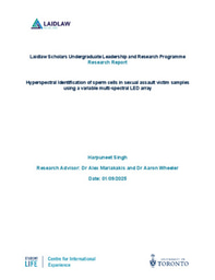 Research Report: Opto-Dye Hyperspectral Identification of sperm cells in sexual assault victim samples