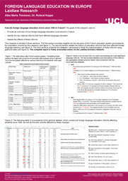 Research Poster - Foreign Language Education in Europe