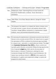 Group 2 (2025-26) Laidlaw scholars research design