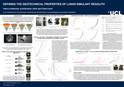 Defining the geotechnical properties of Lunar simulant regolith