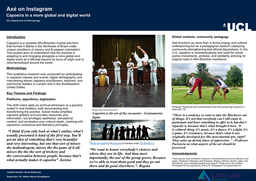 Poster- Axe on Instagram: Capoeira in an increasingly global and digital world