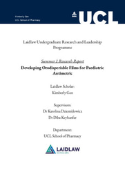 Developing Orodispersible Films for Paediatric Antiemetics