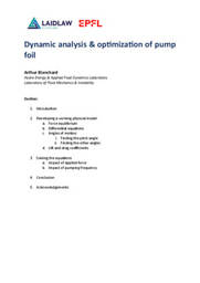 Dynamic analysis & optimization of pump foil - Research Report