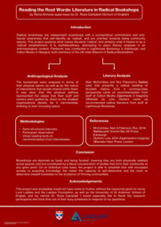 Research Poster: Reading the Root Words: Literature in Radical Bookshops