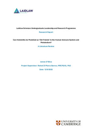 Research Report: Can Helminths be Considered 'Old Friends' to the Human Immune System and Metabolism?