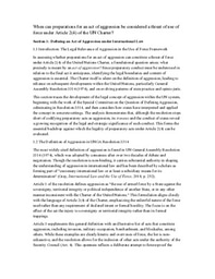 LaidLaw Research Paper: When Do Preparatory Acts Become a Threat of Use of Force?