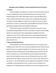 Reimagining Academic Publishing: Community-Engaged Market Research for Liberata