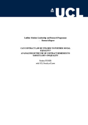 Can Contract Law be used to address LGBT+ social inequalities? RESEARCH REPORT