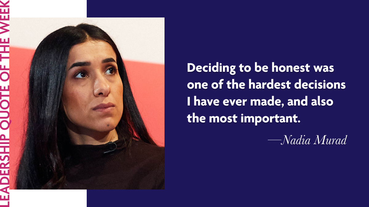 Inspirational ledaership quote of the week, Nadia Murat | Laidlaw Scholars  Network