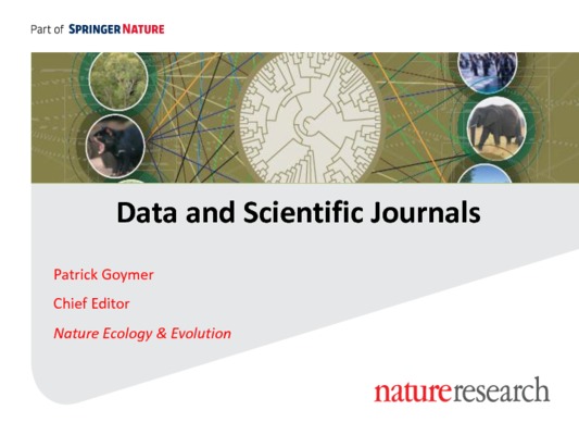 Data and Scientific Journals | Research Communities by Springer Nature